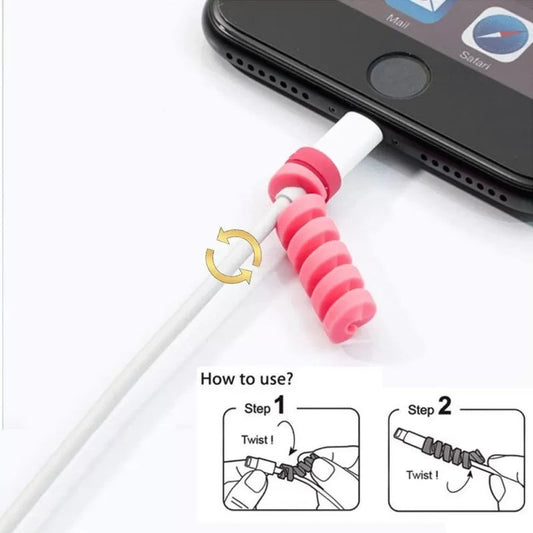 4 Pcs Spiral Silicone Cable Protectors